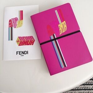 Fendi Rare Pink AMOR Collection Notebook with Stickers